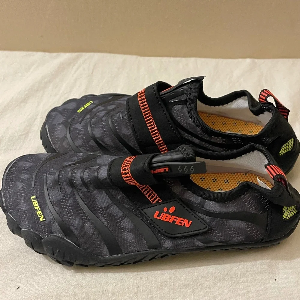 UBFEN Kids Size 32 Barefoot Water Shoes Black Camo Quick Dry‎ Aqua Shoes NEW
